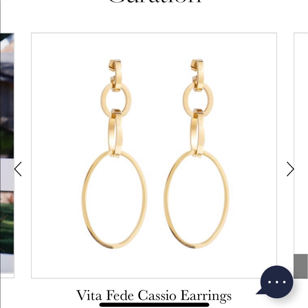Vita Fede Gold Oval Link Earrings